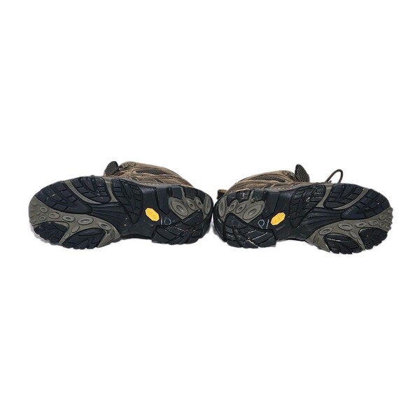 Merrell Moab 2 Mid Waterproof Hiking Boots Men's Size 9W Walnut Brown Vibram EUC - Picture 6 of 12